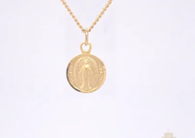 Gold over Sterling Silver Miraculous Medal Pendant
