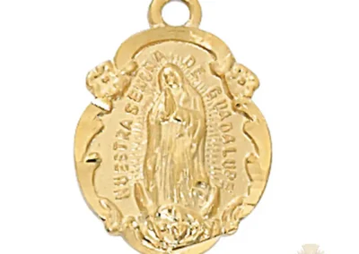 Gold over Sterling Silver Our Lady of Guadalupe Pendant