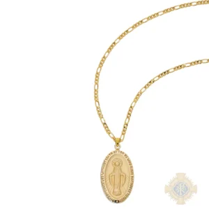 Gold over Sterling Silver Miraculous Medal Pendant