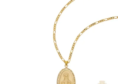 Gold over Sterling Silver Miraculous Medal Pendant