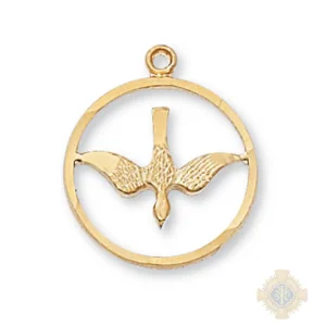 Gold over Sterling Silver Holy Spirit Pendant