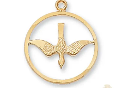 Gold over Sterling Silver Holy Spirit Pendant