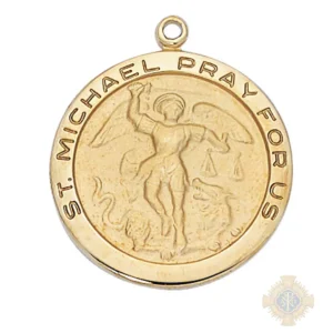 Gold over Sterling Silver St. Michael Pendant