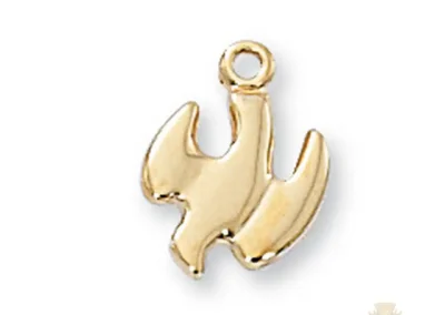 Gold over Sterling Silver Holy Spirit Pendant
