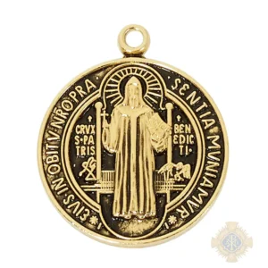 Gold over Sterling Silver St. Benedict Pendant