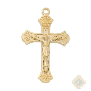Gold over Sterling Silver Crucifix Pendant
