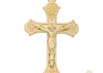Gold over Sterling Silver Crucifix Pendant