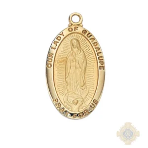 Gold over Sterling Silver Our Lady of Guadalupe Pendant