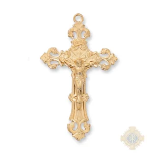 Gold over Sterling Silver Crucifix Pendant