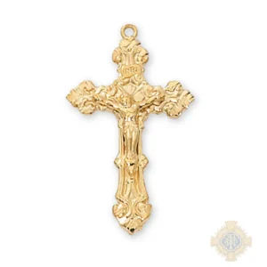 Gold over Sterling Silver Crucifix Pendant