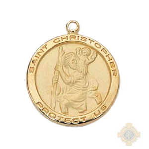 Gold over Sterling Silver St. Christopher Pendant