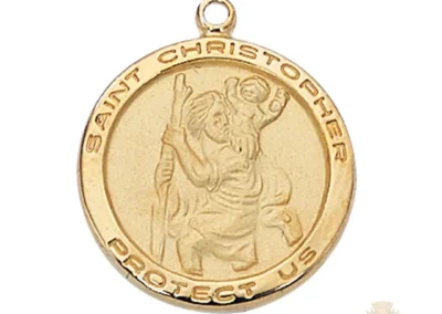Gold over Sterling Silver St. Christopher Pendant