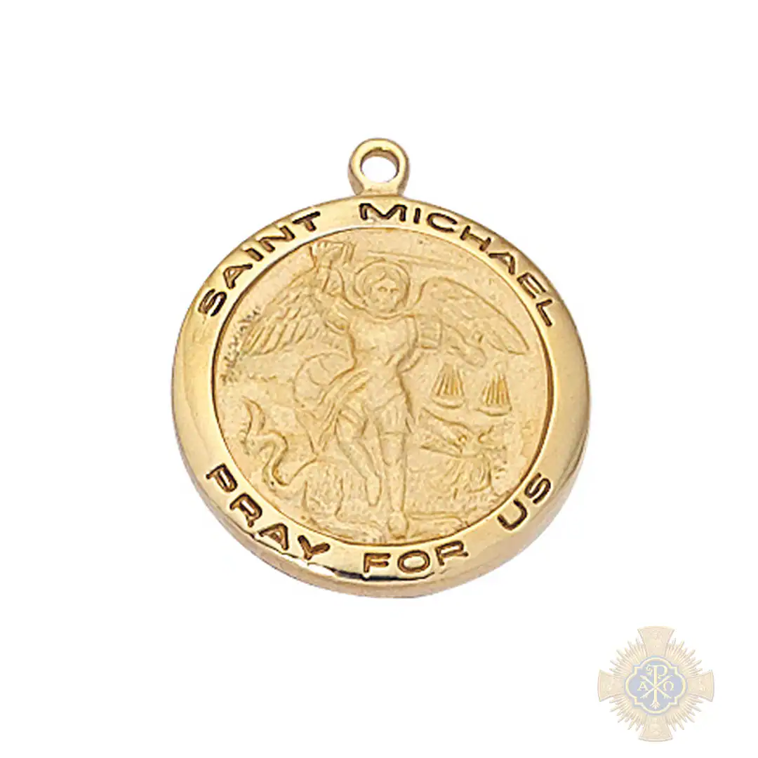 Gold over Sterling Silver St. Michael Pendant Gold over Sterling Silver St. Michael Pendant