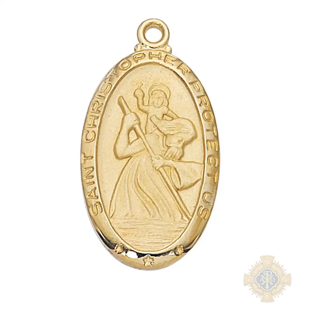 Gold over Sterling Silver St. Christopher Pendant Gold over Sterling Silver St. Christopher Pendant