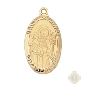 Gold over Sterling Silver St. Joseph Pendant