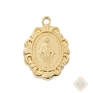 Gold over Sterling Silver Miraculous Medal Pendant