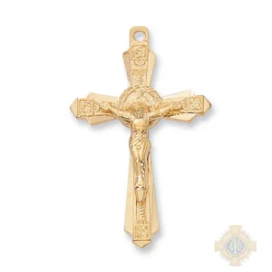 Gold over Sterling Silver Crucifix Pendant