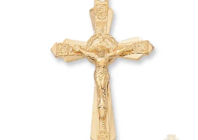 Gold over Sterling Silver Crucifix Pendant