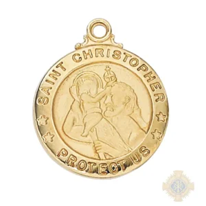 Gold over Sterling Silver St. Christopher Pendant