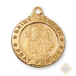Gold over Sterling Silver St. Joseph Pendant