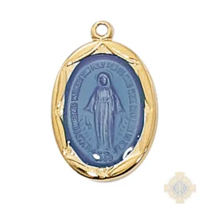 Gold over Sterling Silver Miraculous Medal Pendant