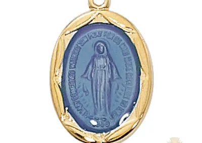 Gold over Sterling Silver Miraculous Medal Pendant