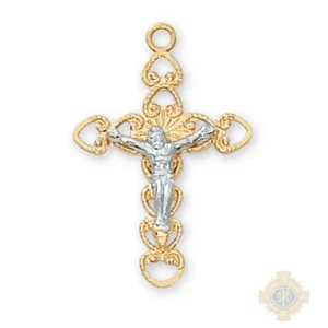 Gold over Sterling Silver Crucifix Pendant