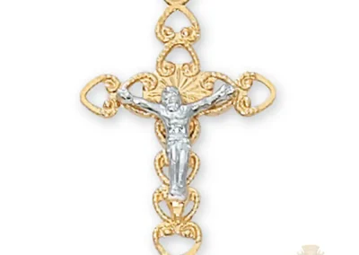 Gold over Sterling Silver Crucifix Pendant