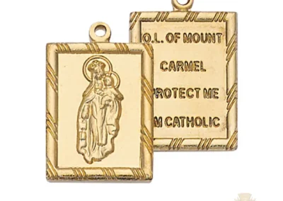Gold over Sterling Silver Scapular Pendant