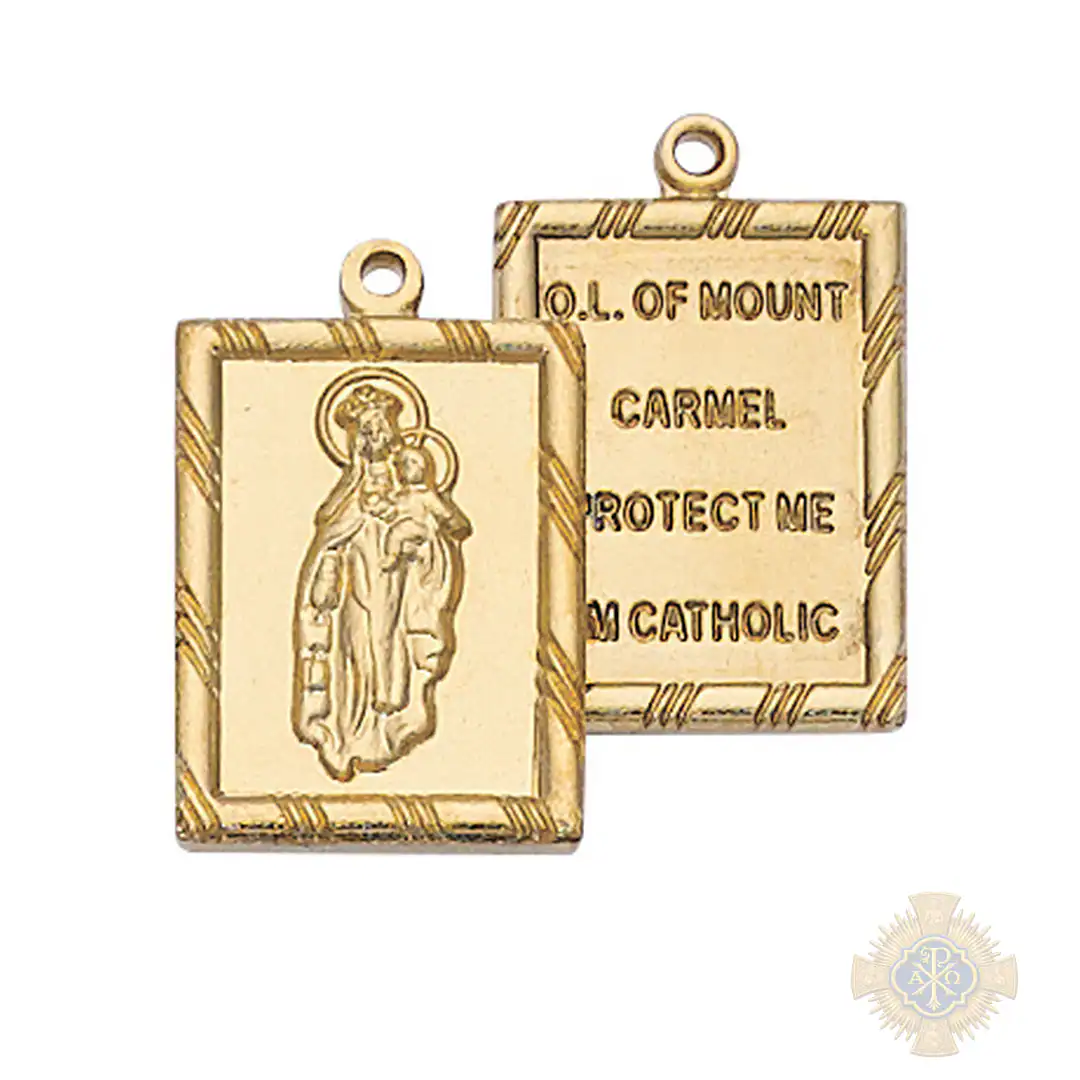 Gold over Sterling Silver Scapular Pendant Gold over Sterling Silver Scapular Pendant