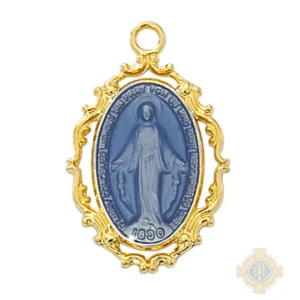 Gold over Sterling Silver Miraculous Medal Pendant