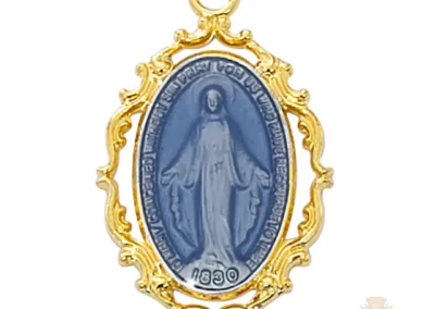 Gold over Sterling Silver Miraculous Medal Pendant