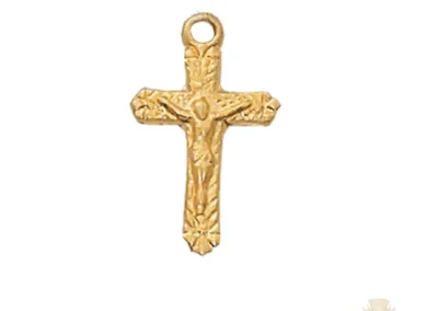 Gold over Sterling Silver Crucifix Pendant