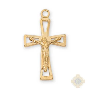 Gold over Sterling Silver Crucifix Pendant