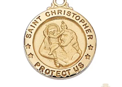 Gold over Sterling Silver St. Christopher Pendant