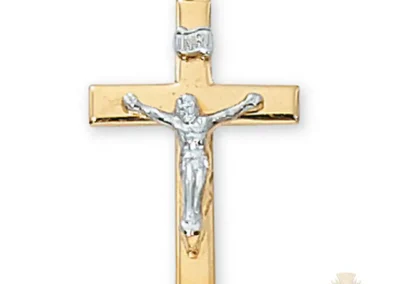 Gold over Sterling Silver Crucifix Pendant