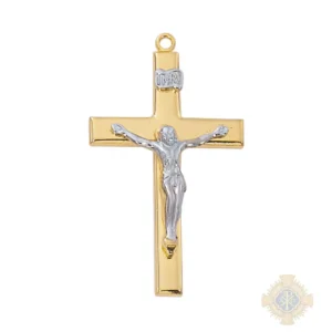 Gold over Sterling Silver Crucifix Pendant