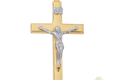 Gold over Sterling Silver Crucifix Pendant