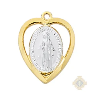 Gold over Sterling Silver Miraculous Medal Pendant