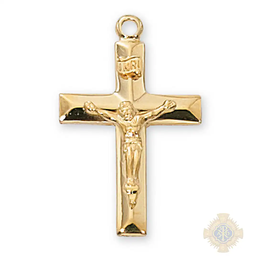 Gold over Sterling Silver Crucifix Pendant Gold over Sterling Silver Crucifix Pendant
