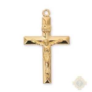 Gold over Sterling Silver Crucifix Pendant