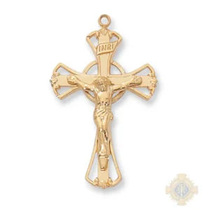 Gold over Sterling Silver Crucifix Pendant