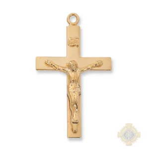 Gold over Sterling Silver Crucifix Pendant
