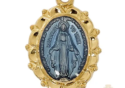 Gold over Sterling Silver Miraculous Medal Pendant