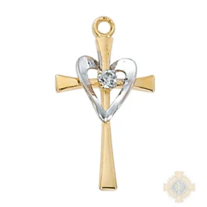 Gold over Sterling Silver Cross Pendant