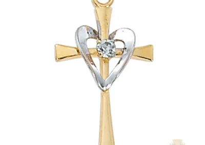 Gold over Sterling Silver Cross Pendant