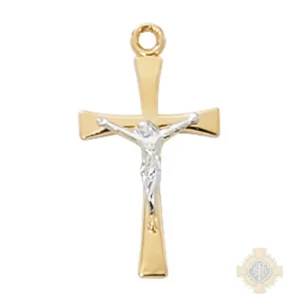 Gold over Sterling Silver Crucifix Pendant
