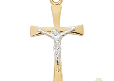 Gold over Sterling Silver Crucifix Pendant
