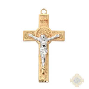 Gold over Sterling Silver Crucifix Pendant