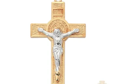 Gold over Sterling Silver Crucifix Pendant